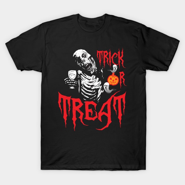 Halloween Ghoul Trick or Treat T-Shirt by Lin-Eve